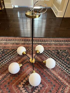 M10011-79 Savoy House 5-light Oiled Rubbed Bronze With Natural Brass Chandelier