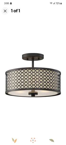 M60016orb Savoy House Meridian Modern 2 Light Semi Flush Mount Oil Rubbed Bronze -