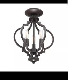 M60055orb Savoy House 3lt Convertible Semi-flush Or Pendant Oil Rubbed Bronze -