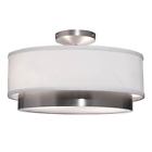 Sc785 Steven Chris Lighting Scandia Brushed Nickel Semi Flush 778350785006