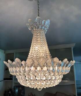 5871a Schonbek Trilliane Hanging 24 Light Crystal Chandelier Fixture - Inch