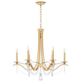 Va8336n-22s Schonbek - 6 Light Crystal Chandelier In Heirloom Gold