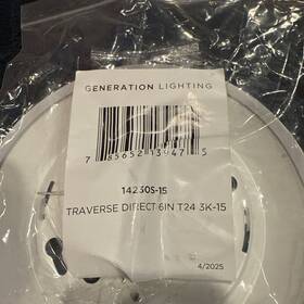 14230s-15 Sea Gull Lighting Generation Traverse Direct 1lt 6 Inch Recessed White/frost -