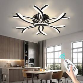 Seable 313032348355 Modern Led Flush Mount Ceiling Light - 12 Lights Dimmable Close-to-ceiling Fixtu