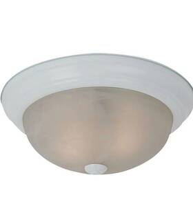 75942ble-15 Seagull New Lighting Fluorescent Two Light White Ceiling Flush Mount
