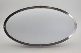 Ev1424l30a-35 Seasons New Fluorescent Oval Ceiling Fixture 24 Inch Flush Mount Light Satin Nickel 120v Led