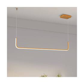 Xd1200-1-w-3k Sedelan Wood Linear Pendant Light Dining Room Fixture Modern Kitchen
