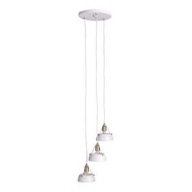 Amz8439301tl Sei Furniture Renmarco Contemporary 3-light Cluster Pendant White/antique Brass