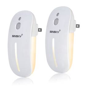 Fg-22038u Sensky 2 Pack Plug In Night Light With 132 Without Motion Sensor Warm White