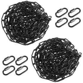 Seunmuk 752496613409 2 Pack 20 Feet Heavy Duty Pendant Light Fixture Chain Lighting Hanging Black