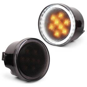 Syzw-jts4hn Seuya Jk Turn Signal Lights With White Halo Ring Amber Led Front Parking Smo