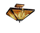 Ch33359mr14-uf2 Shade 14 Style Stained Mission Glass Semi-flush Tiffany Chloe "