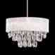 Dia20 Shade Dia20" Glass Lighting 8 Crystal Ribbed Pendant Bulb Drum Chandelier