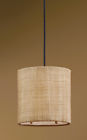 21934 Shade Fixture Natural Contemporary Dafina Modern 1 Burlap Hanging Light Pendant
