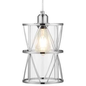 Sq-bl-18 Shengqingtop Modern Cylindrical Pendant Light With Clear Glass Brushed Nickel Hanging Lig