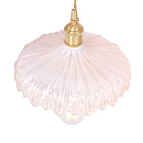 Shenmoyl 756166178724 Pendant Light White Glass Hanging E26/e27 Drop Ceiling Fixture La