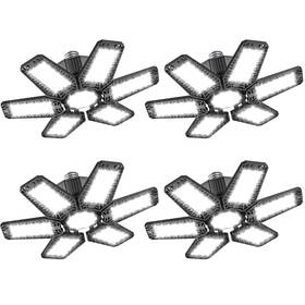 Shenzhenshijintengershangmaoyouxiangongsi B1-lyd 4 Pack Garage Light - 180w 18000 Lm 6500k Deformable Lights Ceiling Led