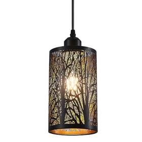 Shining Gold 752895904061 Industrial Black Pendant Light Fixture Vintage Farmhouse Mini Pend