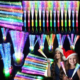 Tx-023 Shqdd 38 Pcs Glow Sticks Bulk Fiber Optic Led Light Wands In Th