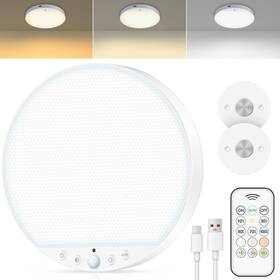Ph-55 Shunfsc Rechargeable 6w Motion Sensor Ceiling Light Wireless Magnetic Stick-on Remo