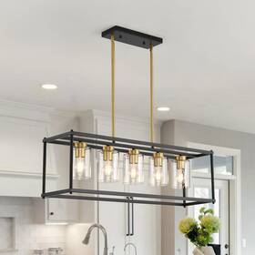 Mk-404-5g Sicddde 5-light Dining Room Light Fixture Farmhouse Kitchen Island Lighting Modern