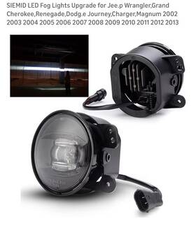 Siemid 782912838185 New Generation Led Fog Lights Lamp Retrofit And Upgraded For Jeep Wran