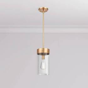 479870 Signature Hardware 781889739358 Hanzell 6 Inch Wide Mini Pendant - Brushed Gold