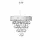 Sil-2208c-pc-693 Dainolite Lighting 8-light Crystal Chandelier With White 065214220835