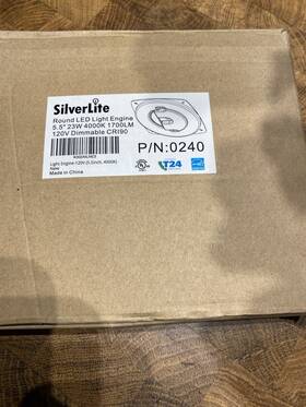 43219-87091 Silverlite Round Led Light Engine Kit 5.5 Inch 23w 4000k 1700lm 120v Dimmable Cri90
