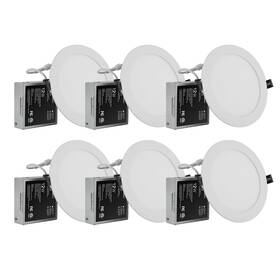 Sl-pd6a-w12v1k50 Sincelight 6 Pack Inch Ultra-thin Led Recessed Ceiling Light With Junction