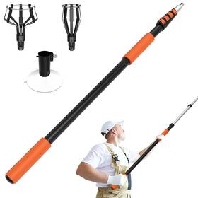 Sisupassie 750872348655 Light Bulb Changer 26ft And 5-20ft With Basket Suction Cup For Recessed Lights
