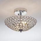 Sjd0024-yt Popilion Elegant Light Ceiling Chandelier Crystal Flush Mount Bowl Chrome