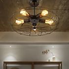 Sky2404 Oakeskaran Industrial Vintage Metal Hanging Ceiling Chandelier Lighting Lights