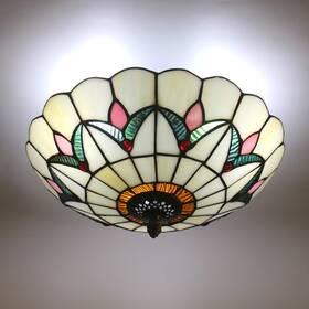 Skyweel 702056339126 12 Inch Vintage Chandeliers Light Tiffany Style Ceiling Fixture