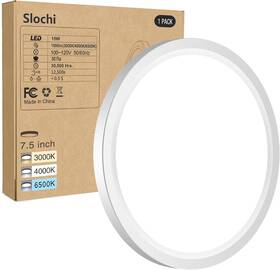 100w Slochi 313055155138 Flush Mount Ceiling Light Fixtures - 3000k-4000k-6500k And Equivalent Flat