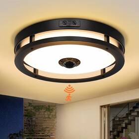 0322b Slypadan Motion Sensor Outdoor Ceiling Light Flush Mount Led Fixtu