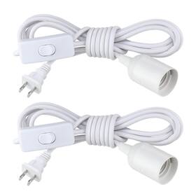 Pdsm-027 Slyymy 2pack Plug In Hanging Light Kit E26/e27 Vintage Lights With White