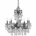 Sma Concepts Classic 8 Light Crystal Chandelier Pendant Lamp Wrought Iron Ceiling Lighting 0742889403557