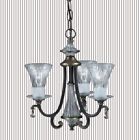 Small Chandelier Olde Bronze 3 Light Glass Ceiling Lighting Dining Room Kitchen 710165690175