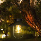 Solar Lantern Outdoor Hanging Garden Lights Landscape With Hanger Black