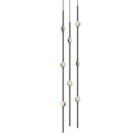 2161.33c-s-27 Sonneman 2161c-s-27 Constellation 6 Inch W Beaded Chandelier - Espresso Black / Clear