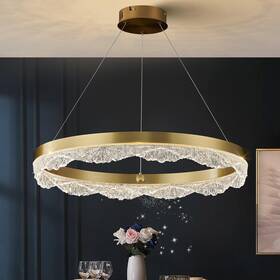 P3009 Sparklelf Modern Led Chandelier 24 Gold Pendant Light Fixture