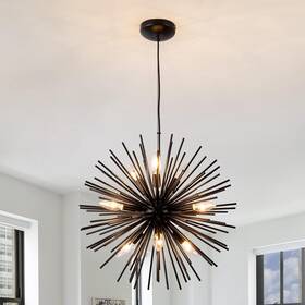 Sputnik 699838919433 Cm Mzy Modern Black Chandeliers 9-light Satellite Pendant Light Fixture