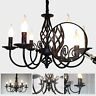 Ssxx-hd7300-61 Garwarm Vintage Chandelier Iron Hanging Lighting Fixtures French Country