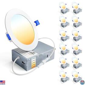 B08kg6m2xl Stanley 12 Pack 4 Inch Dimmable Led Recessed Ceiling Lights 2700k-5000k 750lm Canless Wafer