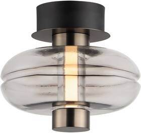 Sm18590fmgm Studio M Sm18590 Gusto 10 Inch W Led Semi-flush Ceiling Fixture - Gunmetal / Fume
