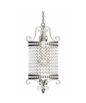 0388008 Style Selections Satin Nickel Finish With Crystal Accents Pendant Light #0388008