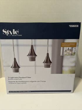 Style Selections 080629700185 11.8-in Brushed Nickel Mini Pendant Read Description