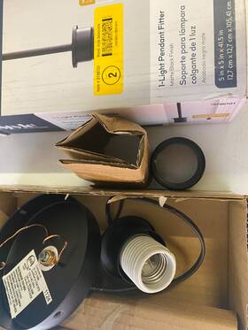 3786701 Style Selections 1-light Pendant Fitter Matte Black Shade Not Included