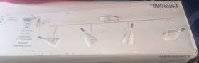Style Selections 725916104566 4-light Brushed Nickel Flush Mount Fixed Track Light Kit